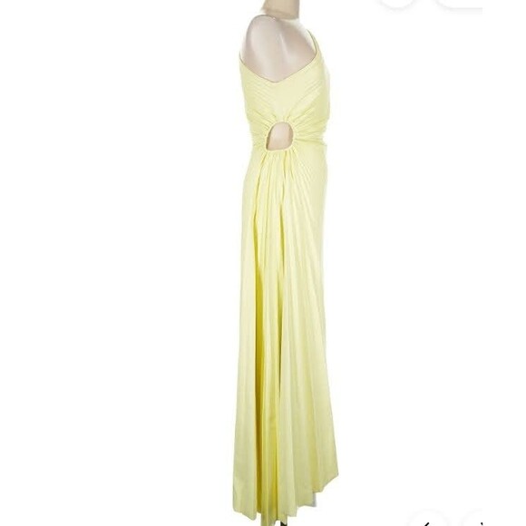 A.L.C. Delfina Faux Leather Pleated Dress One Shoulder Formal Gala Sz 8 ALC - Picture 8 of 9